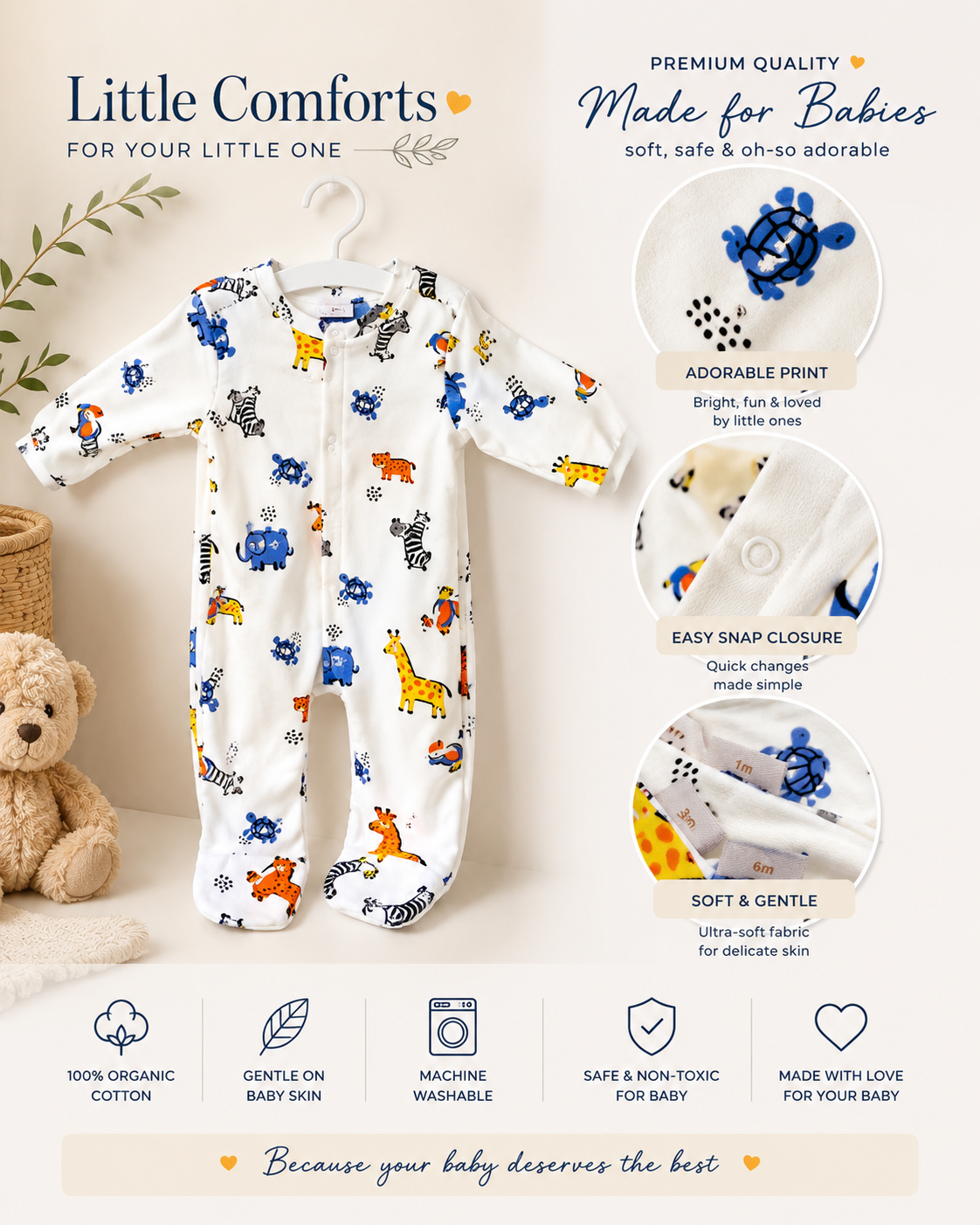 🦒 The Cutest Safari Sleepsuit Parents Can’t Stop Buying