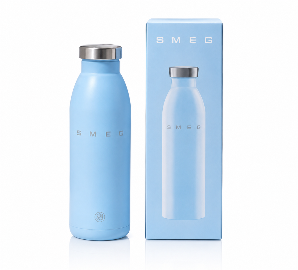 SMEG 500ml Stainless Steel Insulated Water Bottle Vacuum Flask Reusable BPA Free – Choice of Colours