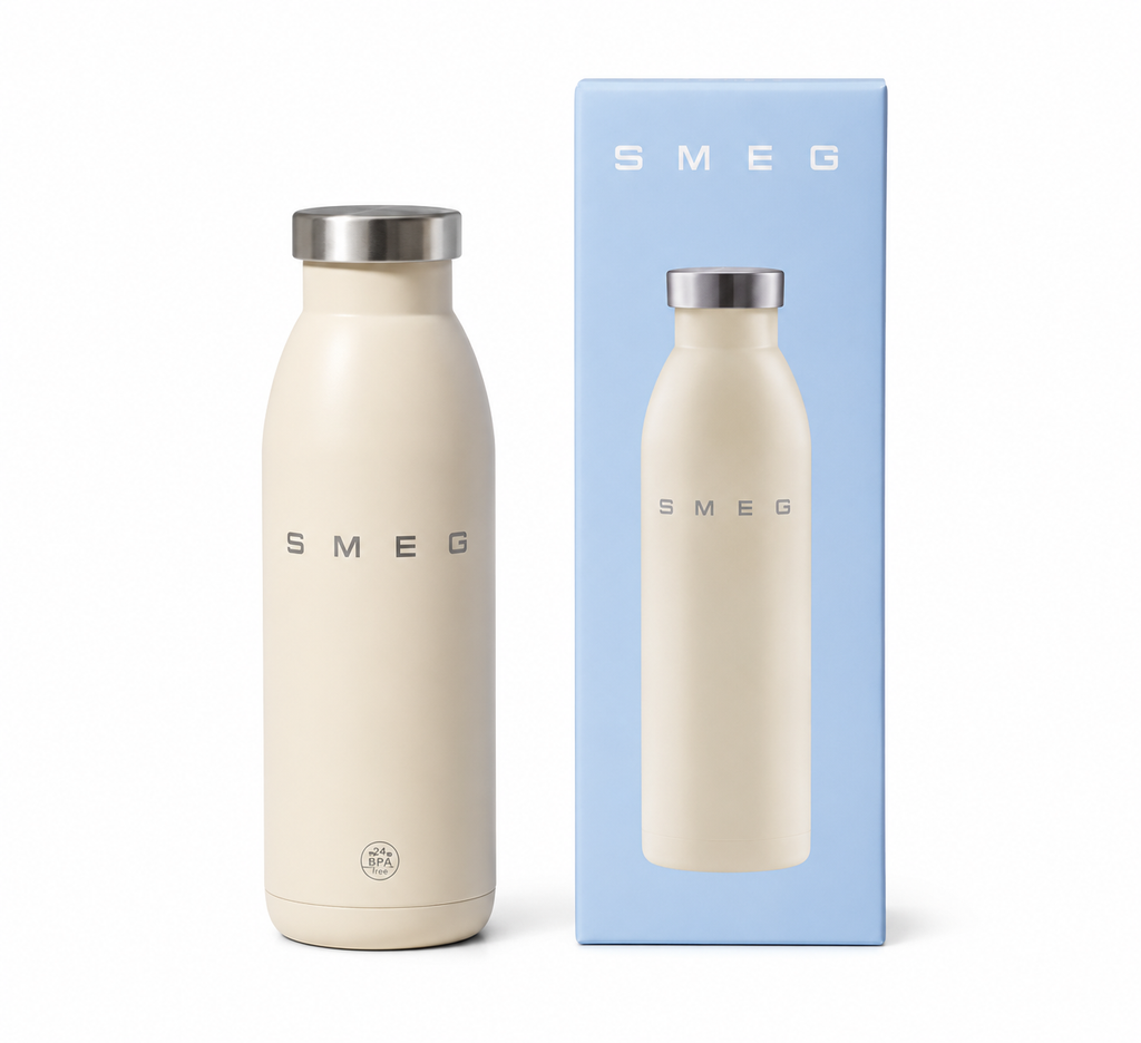 SMEG 500ml Stainless Steel Insulated Water Bottle Vacuum Flask Reusable BPA Free – Choice of Colours